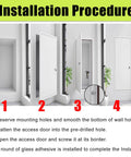 Installation steps for Heavy Duty Lockable Aluminum Drywall Access Panel With Flush Mount Service Door Black Finish.