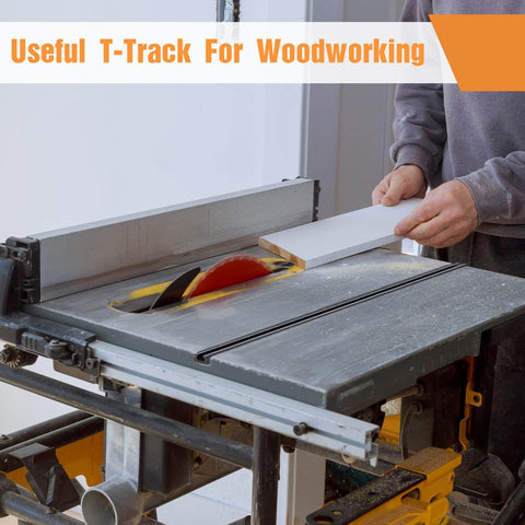 8 Pack 48 Inch Double Cut Profile Universal T Track With Predrilled Mounting Holes Pro Grade Aluminum T Track for Woodworking