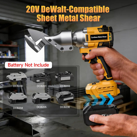 No Cord Sheet Metal Cutter For 20V Max Batteries With Brushless Motor Rotatable Head 221 FtLbs Torque and 2300 RPM