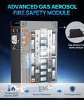 Powermega 48V 314Ah LiFePO4 Battery Energy Storage System with advanced aerosol fire safety module.