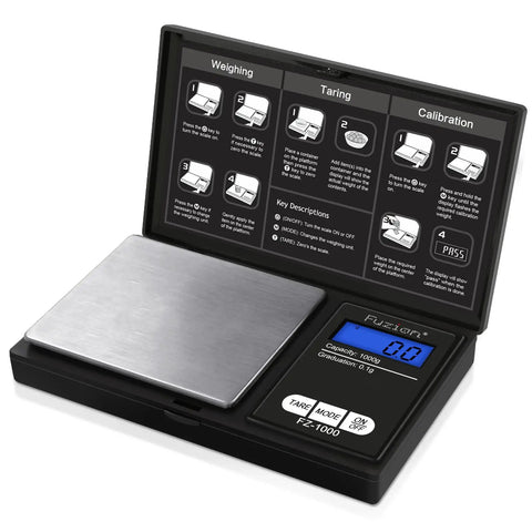 Pocket Digital Gram Scale On The Go 1000G 0.1G With 6 Unit Modes G Oz Gn Ct Dwt Ozt High Precision Portable Scale with open lid