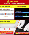 Product overview of 16.5 Ft Silicone LED Channel with Diffuser IP67, showing LED strip selection, spotless effect, and installation notes.