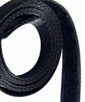 Rowing Machine Tension Rope Accessory For Home Gym Workouts, Dope Versatile Belt shown rolled, nylon texture, 270 cm length