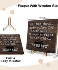 Cozy Rustic Coffee Bar Sign Plaque, double-sided, HD print, wooden retro stand, 5.9x5.9 inches, kitchen or farmhouse decor