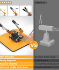 Comparison of Magnetic Helping Hands Soldering Station with Stable Base and competitor's product