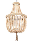 12 Inch Wood Beaded Chandelier Boho Pendant Light For Living Room Kitchen Hallway Nursery Bedroom, ceiling view
