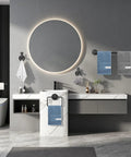 Modern bathroom with Five Piece Industrial Pipe Bathroom Accessories Hardware Kit, featuring towel bar, towel ring, and hooks in black rustic finish