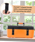 Close-up of 4 Pack Flexible Rubber Draw Latch Concealed Keeper on an orange cargo box with T-shaped handle