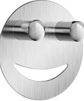 Smiley Face Stainless Steel Dish Sponge Holder With Suction Cup Silver Sink Caddy Organizer