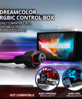 DreamColor RGBIC control box for Underglow DreamColor Chasing Lights For Car With App And Remote Control Waterproof Light Bar