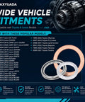 Toyota Lexus 12 Pcs Differential Transfer Case Crush Washer Gasket Kit shown with vehicle compatibility details