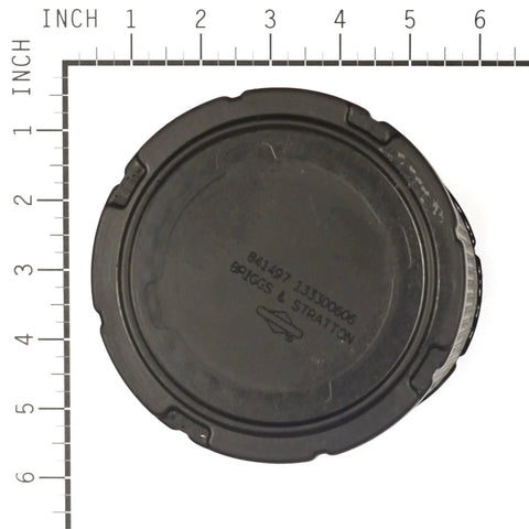 Top view of Pro Grade Replacement Filter For Outdoor Power Equipment 4235 4 Pack 841497 Compatible Easy Install with size measurement.