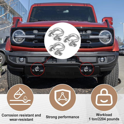 Thirty Pack Three Eighth Inch D Ring Shackles Galvanized Carbon Steel Screw Pin Anchor Shackles shown on truck