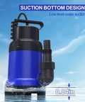 1HP Submersible Water Pump Featuring A Tough As Nails Motor And Effortless Gear Tech To Haul 4500 GPH Fast for low level water suction