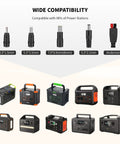 Adapters and power stations compatible with 100W Portable Foldable Solar Panel For Power Stations And Generators Ideal For Outdoor Camping