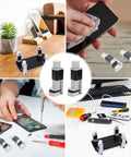 Screen Fixation Clip Set For Phones And Tablets Adjustable Non Scratch Rubber Lining Clamps For Quick Easy Screen Repair And Maintenance Perfect For Fast Install And Secure Hold with various views including use on a phone.