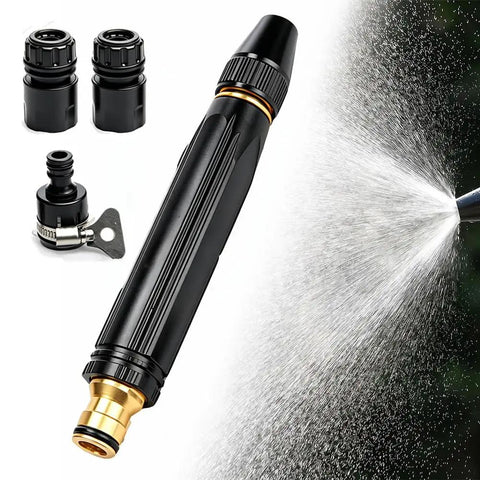 Adjustable High Pressure Hose Nozzle With Connector Set For Car Wash And Outdoor Cleanup All In One Sprayer With Jet And Soaker Modes