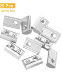 M6 Roll In T Nut For Aluminum Extrusion 4545 Series With 10mm Groove Depth Spring Ball Lock Nut Pack Of 25