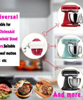 Upgrade Meat Tenderizer Attachment For All Stand Mixers, Smooth Tenderizing on beef with mixers in background