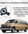Throttle Position Sensor TPS For Chevrolet GMC Buick Cars And Trucks Compatible With Silverado Sierra C1500 K2500 Century Savana OEM Replacement 2134668 213912 977030 17123855 17123852 blue sensor for Chevy van