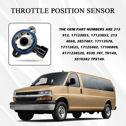 Throttle Position Sensor TPS For Chevrolet GMC Buick Cars And Trucks Compatible With Silverado Sierra C1500 K2500 Century Savana OEM Replacement 2134668 213912 977030 17123855 17123852 blue sensor for Chevy van