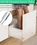 Top Shelf Undermount Drawer Slides 20 Inch Full Extension Featuring Slick Soft Close Hydraulic Damper And 3D Adjustable Quick Release for cabinet hardware