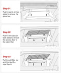 Installation steps for Cabin Air Filter With Activated Carbon For Subaru Crosstrek Forester Impreza WRX WRX STI XV Crosstrek.