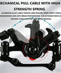 Mechanical pull cable with high-strength spring for precise braking on MTB and e-scooter caliper system