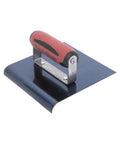 Straight Concrete Edger With Blue Steel Blade And DuraSoft Handle, 6x6 Size, 5 Eighth Lip By One Half Radius, Made In USA, Easy Grip Edging Tool
