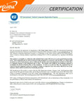 Certification letter for Wissxna Food Grade Silicone Grease highlighting NSF approval for sanitary machines.