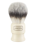 Premium T2 Synthetic High Density Fiber Shaving Brush With Faux Ivory Handle For Wet Shave Delivering Thick Luxurious Lather And Extra Soft Bristles
