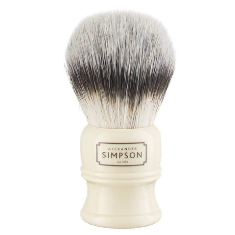 Premium T2 Synthetic High Density Fiber Shaving Brush With Faux Ivory Handle For Wet Shave Delivering Thick Luxurious Lather And Extra Soft Bristles