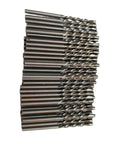 50 Piece Drywall Drill Bit Set With One Eighth Inch Shank And Three Quarters Inch Cutting Depth Guide Point Bits For Power Tools Pro Grade Heavy Duty Kit For Pros And DIYers Home Projects, stacked steel bits