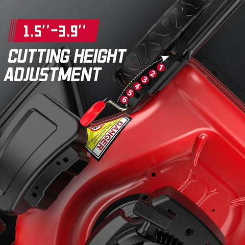 21 Inch Push Lawn Mower With Briggs And Stratton 125cc Engine, 2 In 1 Mulching And Side Discharge, Easy Assembly And Lightweight Gas Powered Mower For Garden Yard cutting height adjustment 1.5-3.9 in