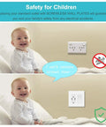 Child with 10 Pack Screwless Decorator Wall Plates for 2 Gang Outlets Switches and GFCI White Built Tough Polycarbonate Cover