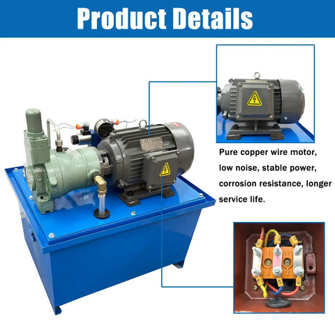Heavy Duty Small Hydraulic Power Unit Featuring 220 Volt 3 Phase Variable Piston Pump And Spacious 80 Liter Tank Generating Rock Solid 30 Mpa Pressure For Hassle Free Shop Grind And No Nonsense Durability