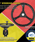 13 inch anti-slip steering wheel of 150HP Outboard Hydraulic Steering Kit with helm pump and corrosion-resistant features