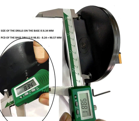 Lathe Ball Turning Attachment With Round Base And Size Scale Dual Bit For Convex And Concave Radius Turning On Metal Lathes measurement