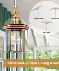 Outdoor Brass Hanging Light Fixtures Built to Last Weatherproof Pendant Lighting for Exterior Ceiling Porch Garden Entryway