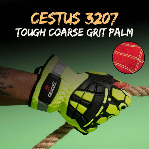 Cut Resistant Impact Work Gloves ANSI A7 For Heavy Duty Construction And Demolition Puncture And Abrasion Resistant