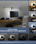 Dope 34.25 Inch Architect Desk Lamp in Black for Home Office illuminating workspace with different brightness levels.