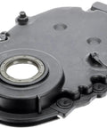 Engine Timing Cover Direct Replacement For Select Models, durable black metal design with precise fit