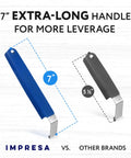 Vinyl Siding Removal Tool Kit Pack Of 2 One Piece Steel Zip Tools With 7 Inch Extra Leverage Blue Handle Next to 5.5 Inch Gray