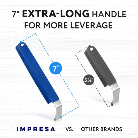 Vinyl Siding Removal Tool Kit Pack Of 2 One Piece Steel Zip Tools With 7 Inch Extra Leverage Blue Handle Next to 5.5 Inch Gray