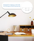 Desk with lamp and diagram of 20 Pack Iron Lampshade Spring Clips For Easy Installation And Secure Fixation, Multi Function Lampshade Clamp Set For Pendant Lights, Ceiling Fixtures, And Table Lamps, Heavy Duty Fixing Accessories.