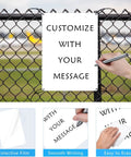 Grab This Pro Level Aluminum Sign 10 By 7 Inches Rust Free Outdoor Display Board hanging on a fence, ready for customization.