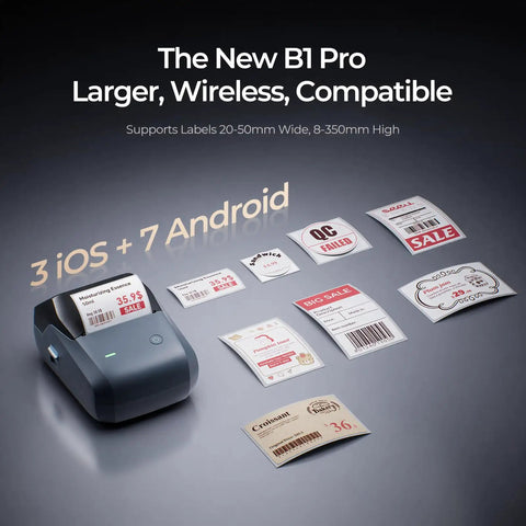Fresh Wireless Bluetooth Label Maker Featuring 300Dpi Hd Print Quality For Photos And Stickers, Dope Blue Finish, Clean Compact Layout, Solid Home Office Essential with printed labels.