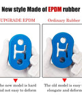Comparison of Beefed-Up EPDM Exhaust Hangers For Muffler Bushing Insulator, showing upgrade and ordinary rubber.
