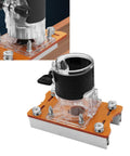 2 In 1 Invisible Fastener Slotting Bracket for Woodworking Router Base and Mortising Jig in heavy-duty aluminum build