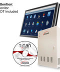 Four Door Pro Grade Access Control Panel With TCP IP Wiegand, metal enclosure and CD, shown with monitor not included